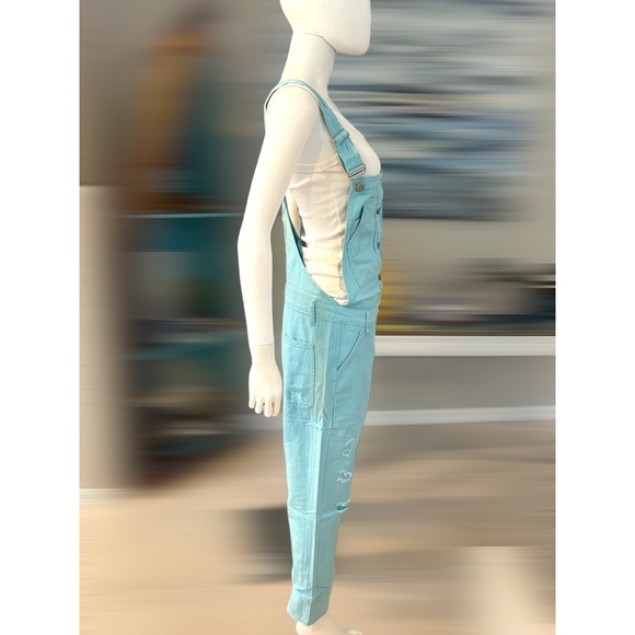 COCO KELLY Super cute distressed overalls S M L XL - Picture 4 of 8